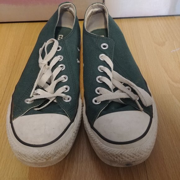Forest Green Low Top Converse Men's 6/Women's 8